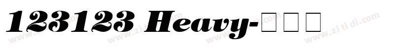 123123 Heavy字体转换